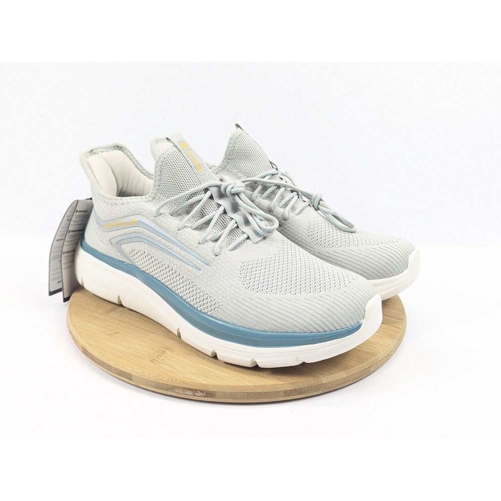 FitVille Cloud Strider V1 Mens 13 Wide Shoes Walking Running Blue‎ Gray Sneakers